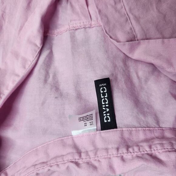 Pink Tunic Blouse Collar H&M Divided Women's Medium - Picture 3 of 5